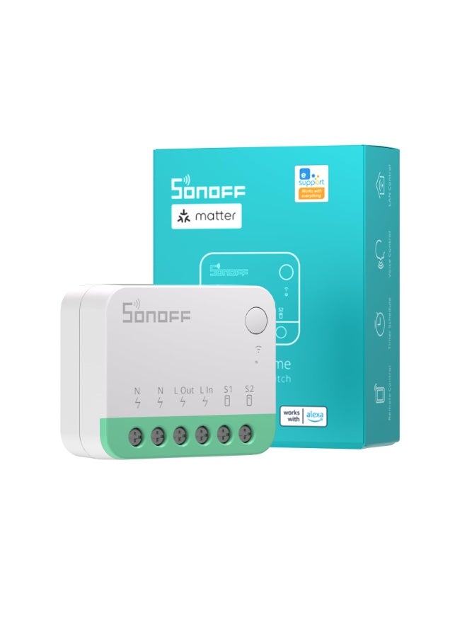 مفتاح SONOFF MINIR4M الذكي بتقنية WiFi - مفتاح ضوء WiFi وحدة التتابع ثنائية الاتجاه